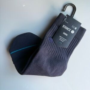 Stance Navy Combed Cotton Blend Quarter Height Socks